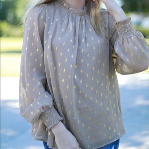 JODIFL Taupe Blouse